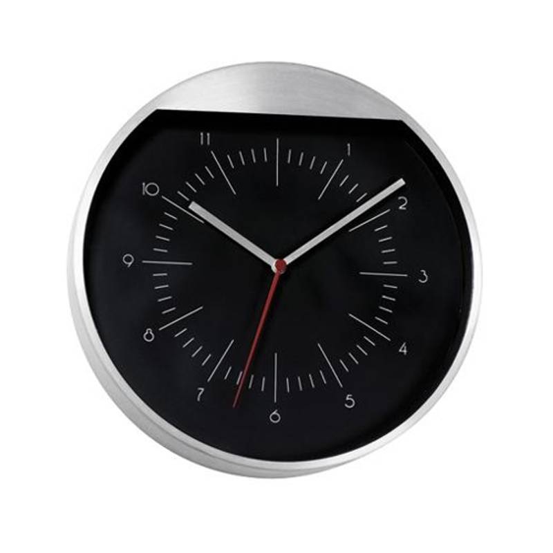 Nástěnné hodiny / ROUNDABOUT /, černá stříbrná Nástěnné hodiny / ROUNDABOUT /, černá stříbrná